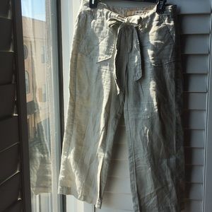 Linen DKNY pants with sheen